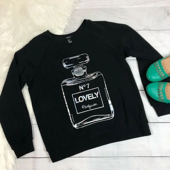 Forever 21 No 7 Parfume Perfume Sweatshirt Sweater - Picture 4 of 7